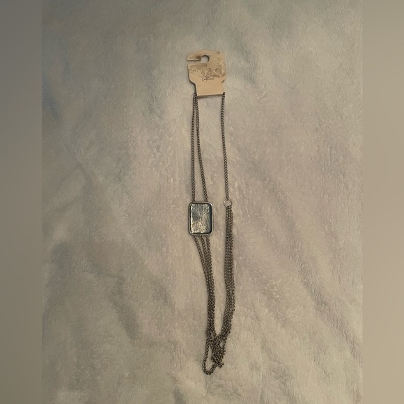 Long silver and turquoise necklace NWT - Picture 8 of 8